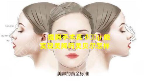 提胸手术真 🐵 能实现美胸吗美贝尔怎样